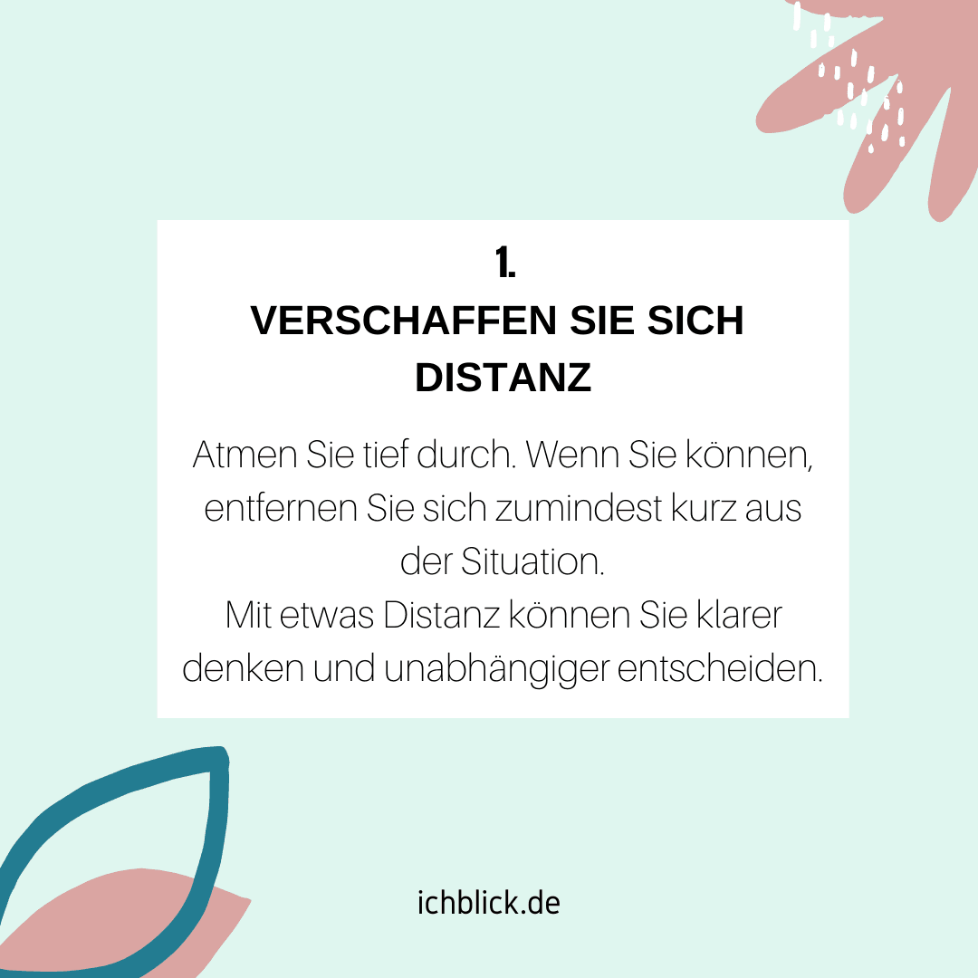 Verschaffen Sie sich Distanz