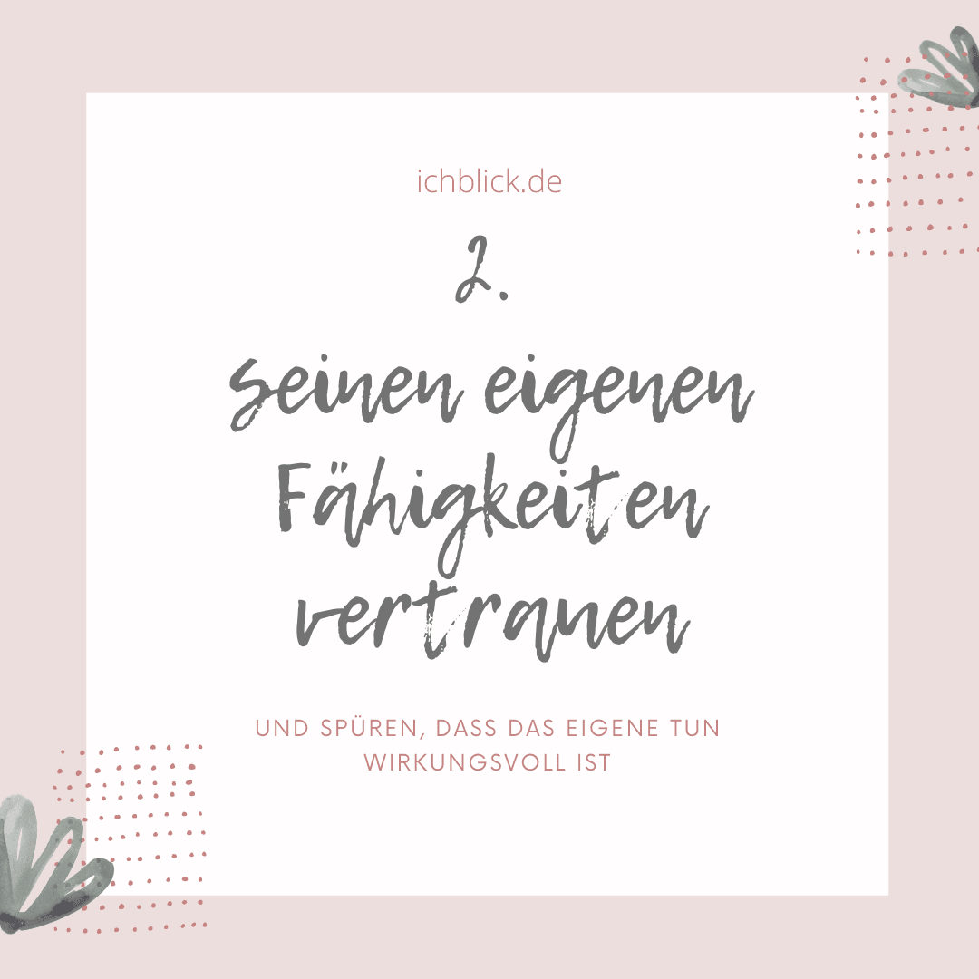 Seinen eigenen Fähigkeiten vertrauen