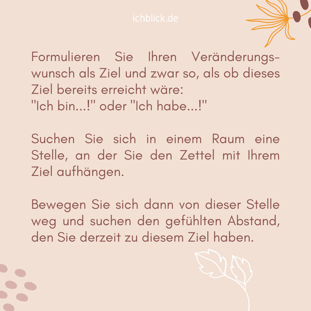 Formulieren Sie einen Veränderungswunsch als Satz