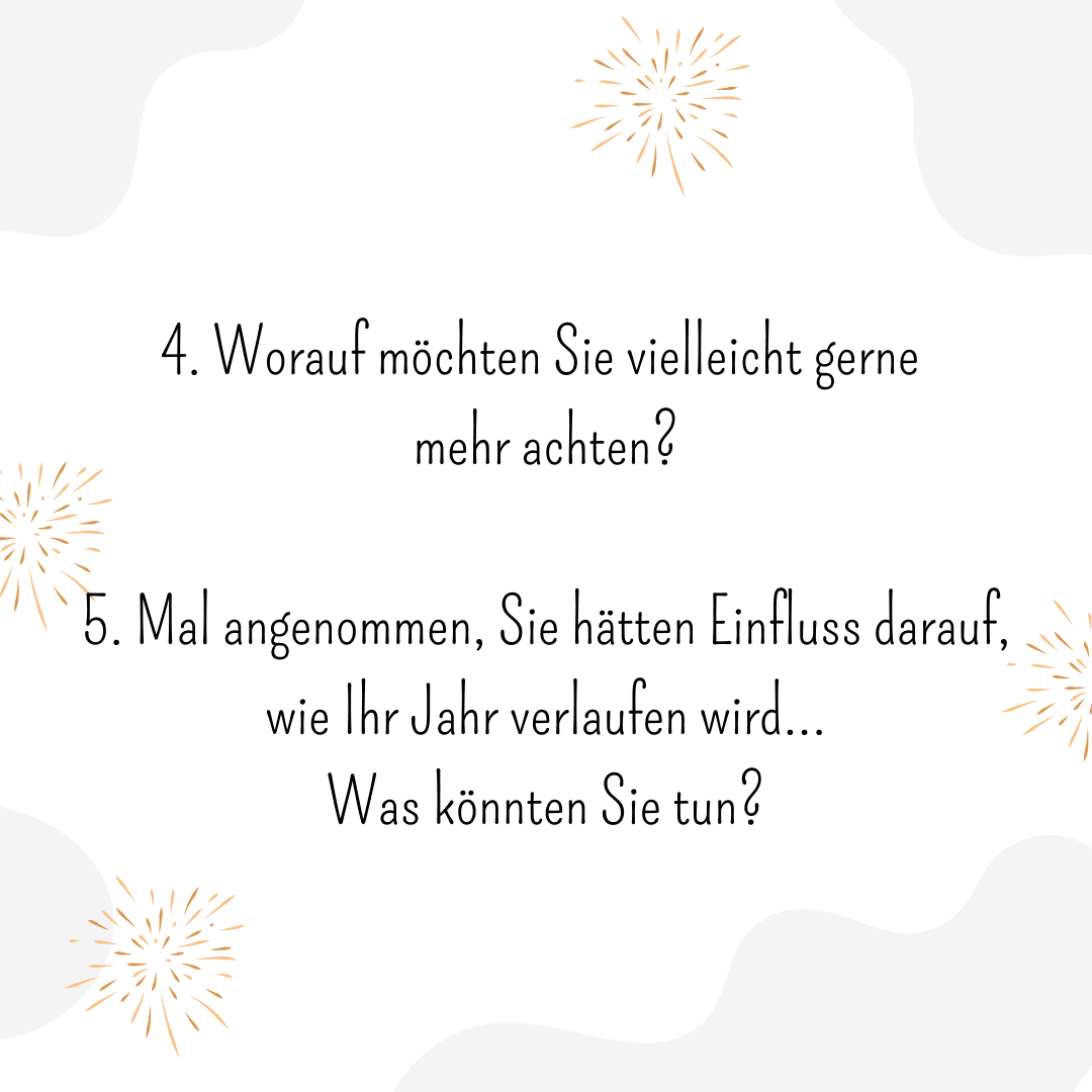 Worauf möchten Sie mehr achten? Was könnten Sie tun?