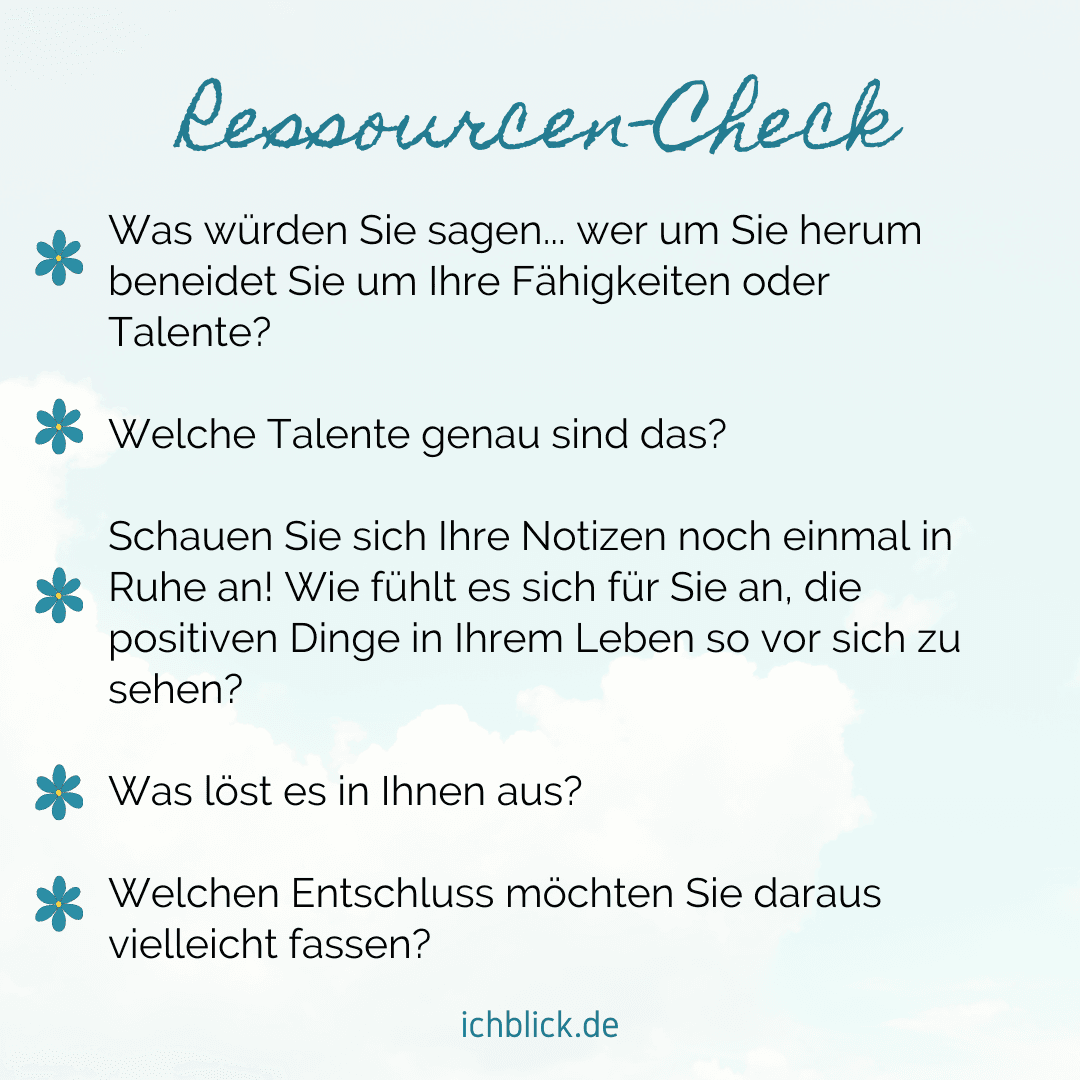 Wer um Sie herum beneidet Sie um welche Talente? Welche Taleknte sind das?